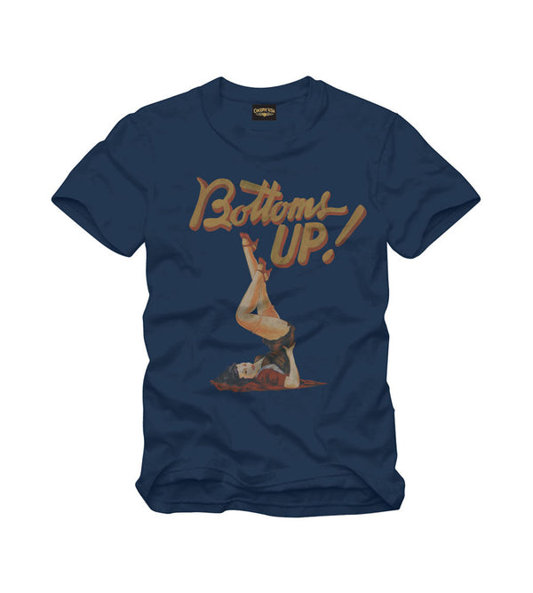 Bottoms Up Tee in navy