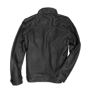 Calfskin Leather Jean Jacket Z21X003 in Black - Cockpit USA Men