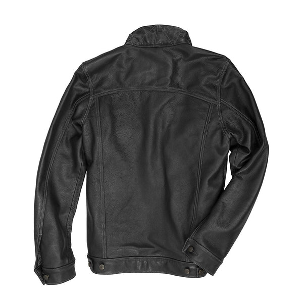 Calfskin Leather Jean Jacket Z21X003 in Black - Cockpit USA Men