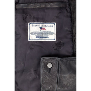 Calfskin Leather Jean Jacket Z21X003 in Black - Cockpit USA Men