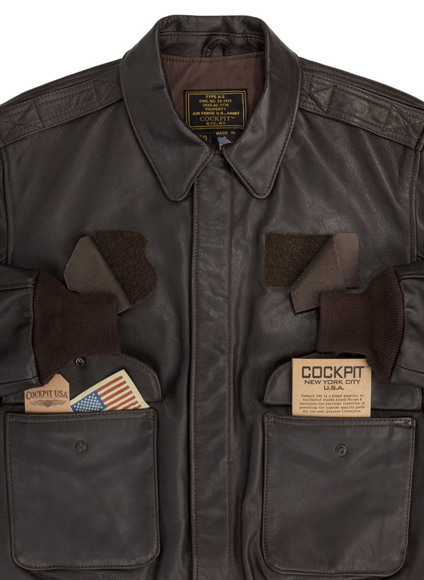 Cockpit A-2 Jacket with Velcro Long Z21V42L (LONG) - Cockpit USA