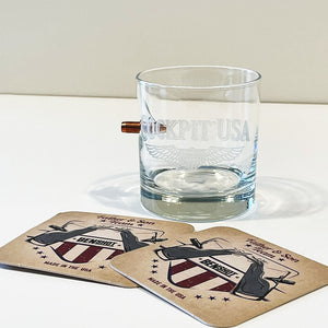 Cockpit USA Logo 11 oz Whiskey Glass by BenShot Z99F118 - Cockpit USA Accessories