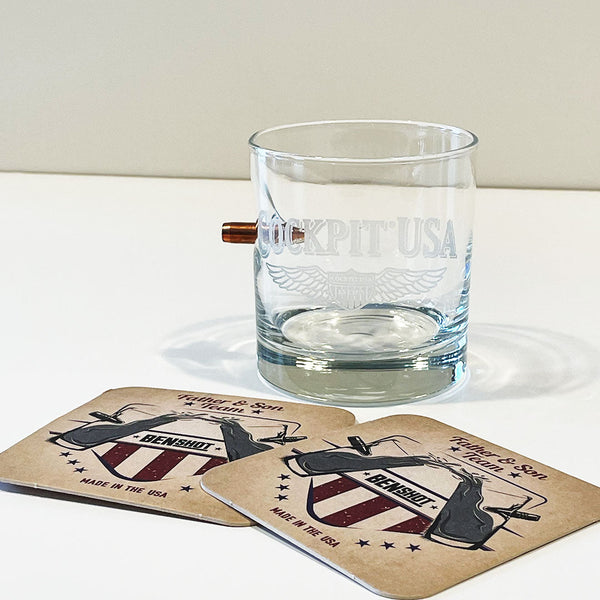 Cockpit USA Logo 11 oz Whiskey Glass by BenShot Z99F118 - Cockpit USA Accessories