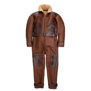 Sheepskin Leather Flight Suit Z21Y007