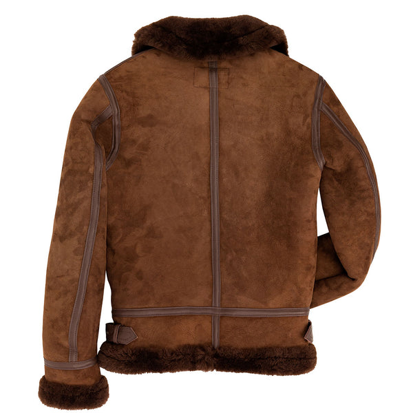Women's B-3 Suede Bomber Jacket in Brown W72N200