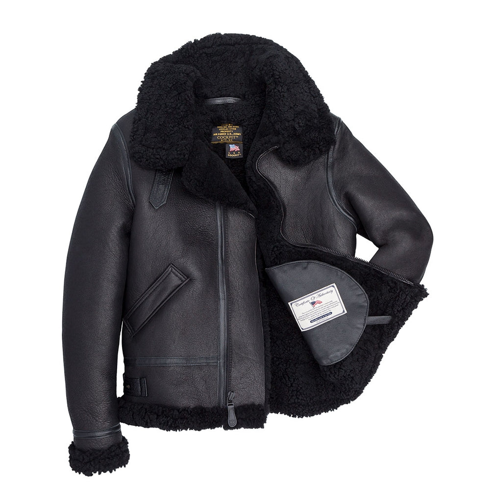 Women's B-3 Bomber Jacket in Black W72N100