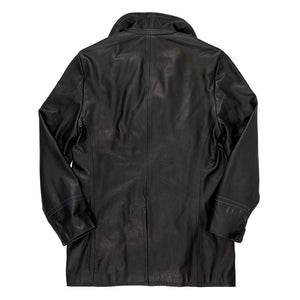 Leather Pea Coat Z21V030