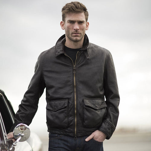 Division Commander’s Leather Tanker Jacket Z21U020 - Cockpit USA Men
