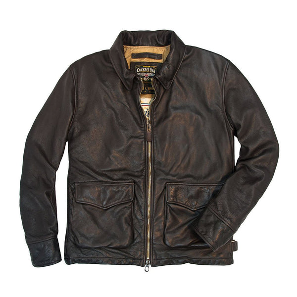 Division Commander’s Leather Tanker Jacket Z21U020 - Cockpit USA Men