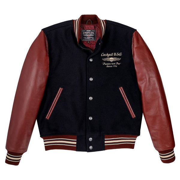 Freedom Isn't Free Varsity Jacket Z28B001 - Cockpit USA Apparel & Accessories
