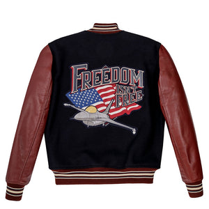 Freedom Isn't Free Varsity Jacket Z28B001 - Cockpit USA Apparel & Accessories