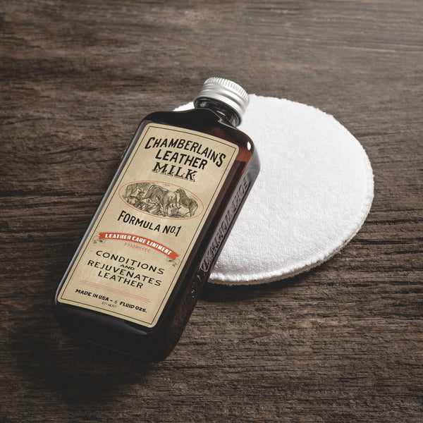 Leather Milk® Leather Care Liniment No.1 6oz w Pad Z99Y011 - Cockpit USA Accessories