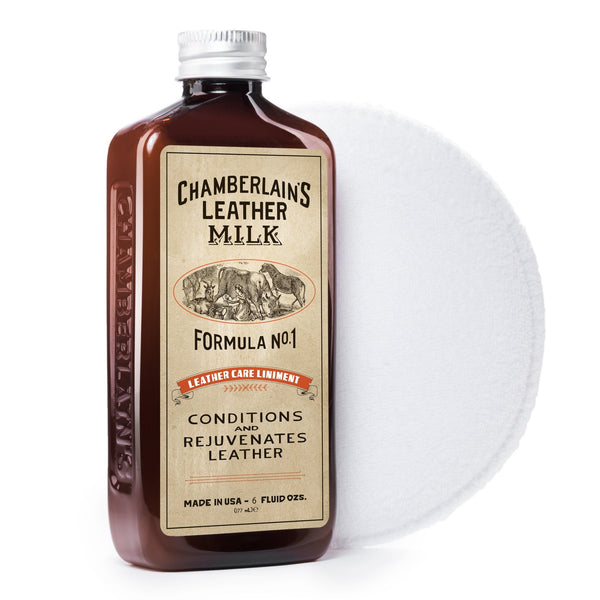 Leather Milk® Leather Care Liniment No.1 6oz w Pad Z99Y011 - Cockpit USA Accessories