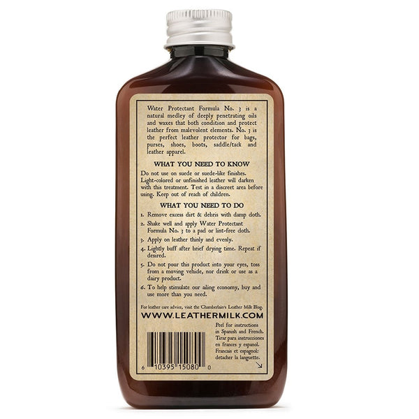 Leather Milk® Water Protectant No.3 6oz w Pad Z99Y013 - Cockpit USA Accessories
