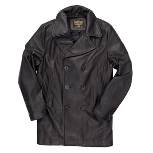 Leather Pea Coat Z21V030 - Cockpit USA Men