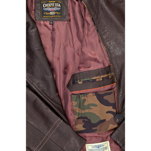 Leather Pea Coat Z21V030 - Cockpit USA Men