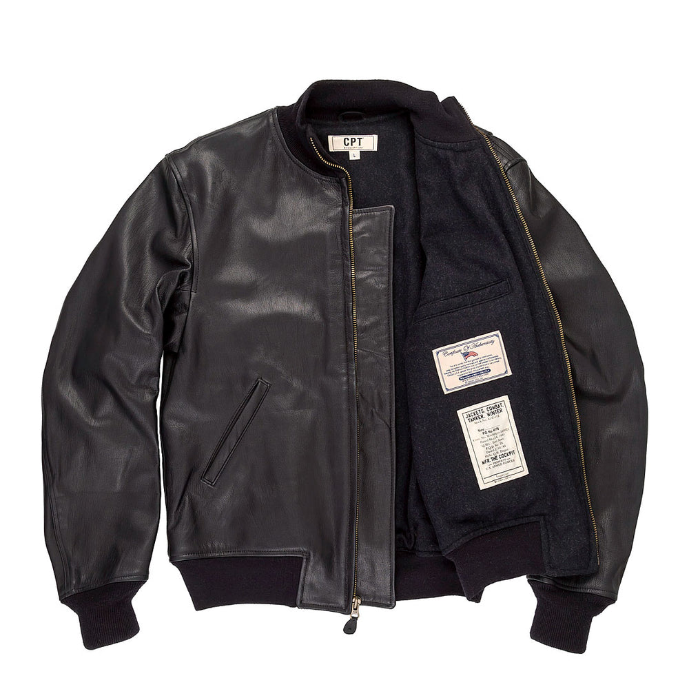 Leather Tanker Jacket Z21E012