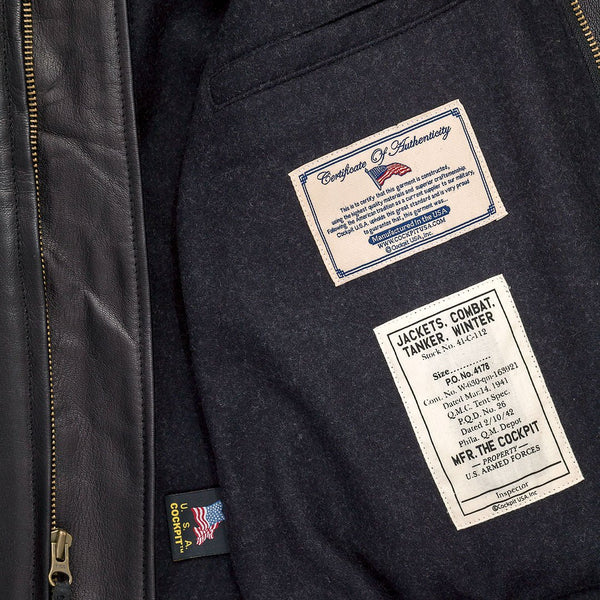 Leather Tanker Jacket Z21E012 - Cockpit USA Men