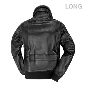 U.S. Navy Lambskin G-1 Flight Jacket (LONG)-Black