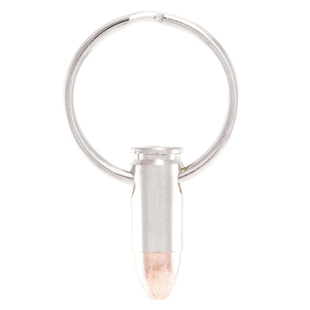 LUCKY STRIKE .9MM BULLET KEYCHAIN-Nickel Z99E103 - Cockpit USA Accessories