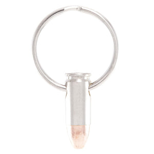 LUCKY STRIKE .9MM BULLET KEYCHAIN-Nickel Z99E103 - Cockpit USA Accessories