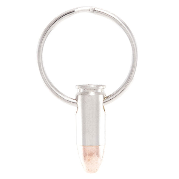 LUCKY STRIKE .9MM BULLET KEYCHAIN-Nickel Z99E103 - Cockpit USA Accessories