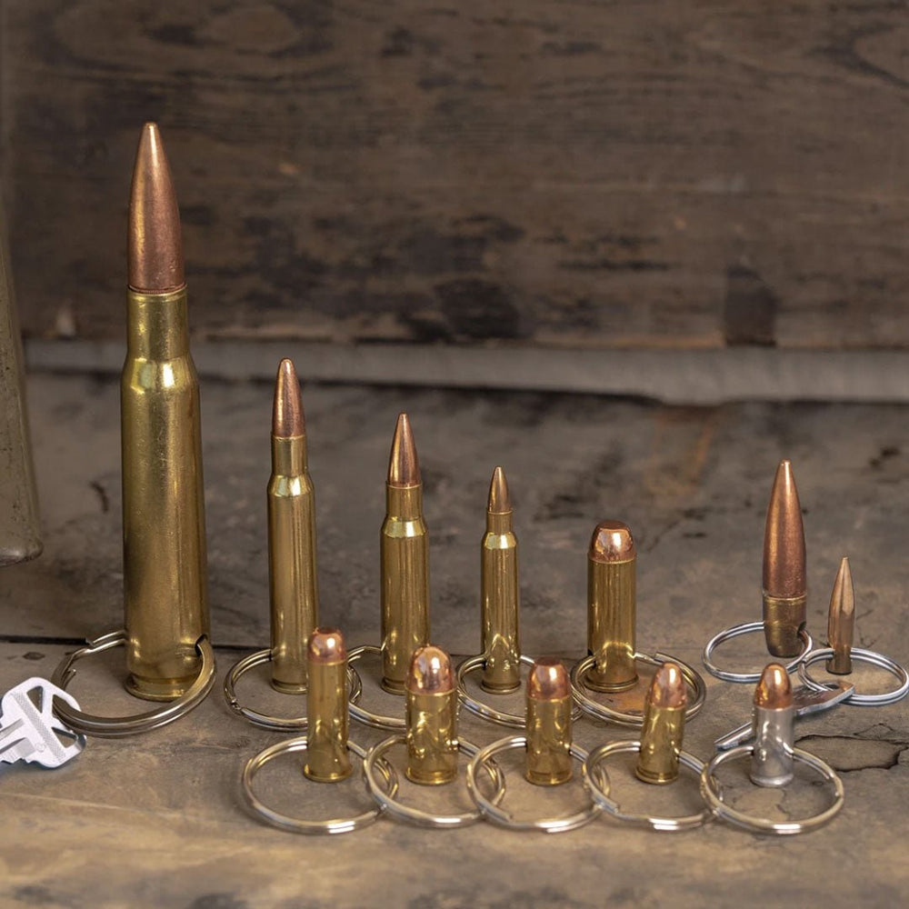 LUCKY STRIKE .9MM BULLET KEYCHAIN-Nickel Z99E103 - Cockpit USA Accessories