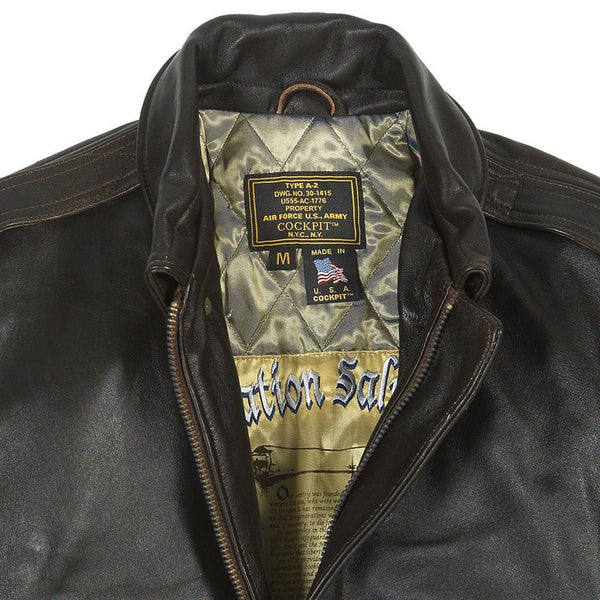 Men's Antique Lambskin Leather Jacket Z2567MM in Brown - Cockpit USA Men