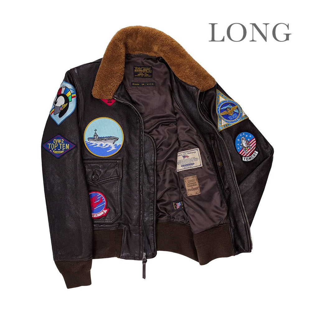 Movie Hero® Top Gun Navy G-1 Jacket (LONG) Z201036TL - Cockpit USA Men