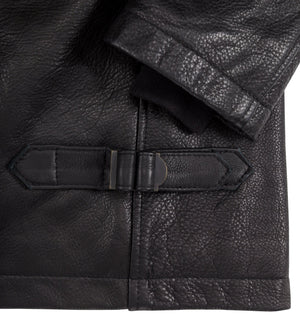 Naval Short Leather Peacoat Z21U025 in Brown - Cockpit USA Men