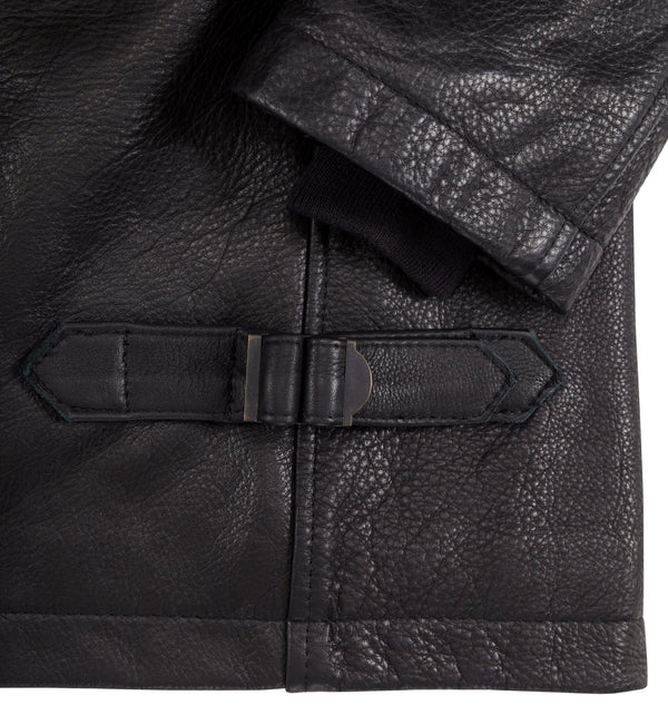 Naval Short Leather Peacoat Z21U025 in Brown - Cockpit USA Men