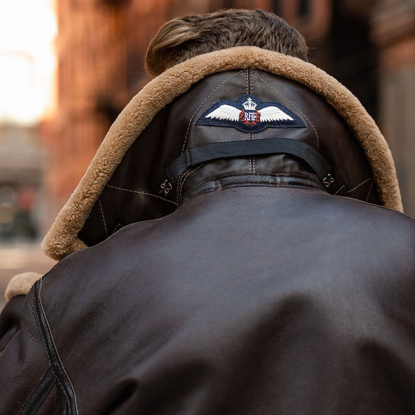 RAF Fighter Weight Sheepskin Bomber Jacket Z21W010 - Cockpit USA Men