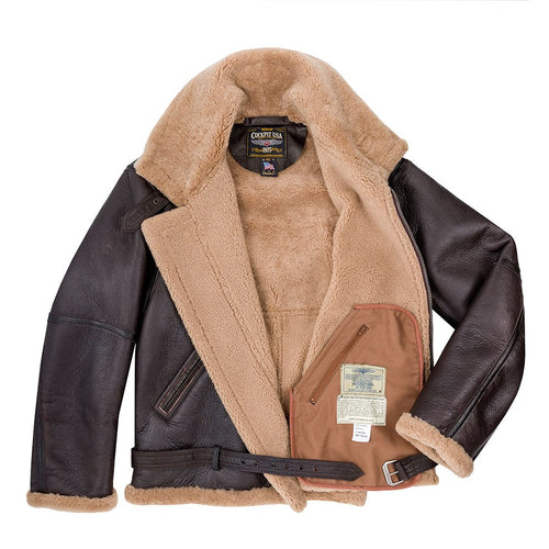 RAF Fighter Weight Sheepskin Bomber Jacket Z21W010 - Cockpit USA Men