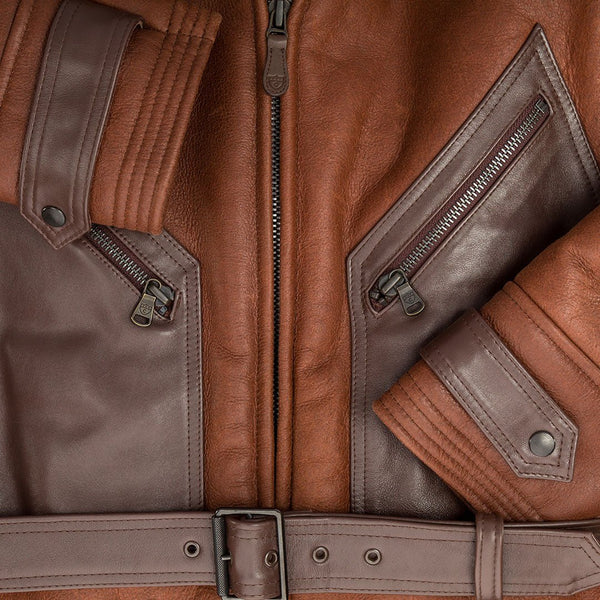 Sheepskin Leather Flight Suit Z21Y007 - Cockpit USA Men
