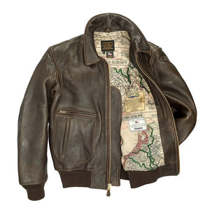 The Mod Raiders™ Leather Jacket Z2129AM in Brown - Cockpit USA Men