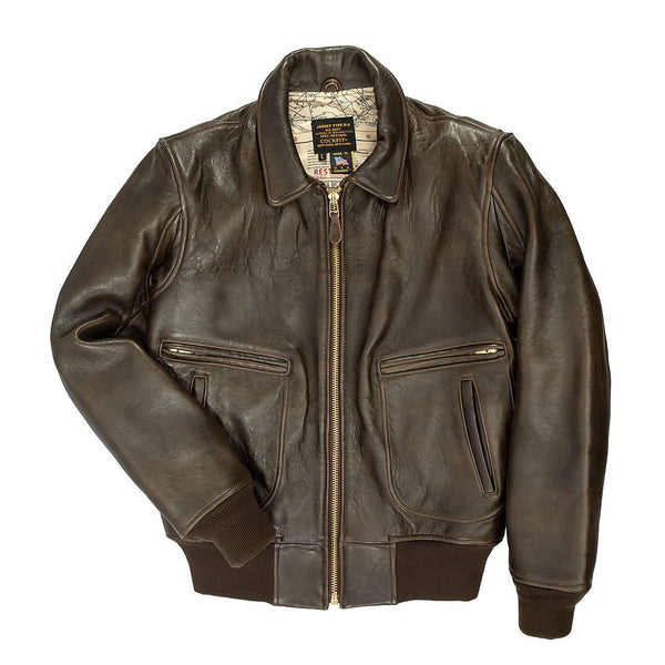 The Mod Raiders™ Leather Jacket Z2129AM in Brown - Cockpit USA Men