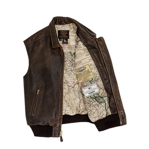 The Stearman Leather Vest Z2129V - Cockpit USA Men