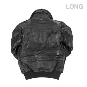 U.S. Navy Lambskin G-1 Flight Jacket (Long) Z201035ML in Black - Cockpit USA Men