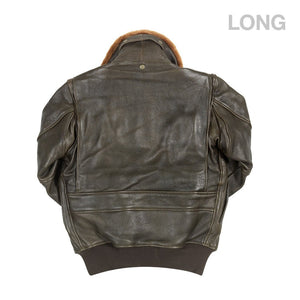 U.S. Navy Lambskin G-1 Flight Jacket (Long) Z201035ML in Brown - Cockpit USA Men