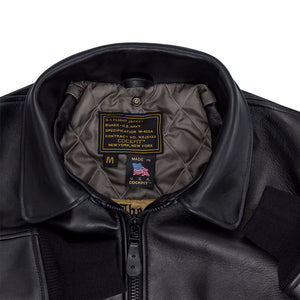 U.S. Navy Lambskin G-1 Flight Jacket Z201035M in Black - Cockpit USA Men