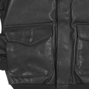 U.S.A.F. 21st. Century A-2 Jacket (Long) Z21V41L in Black - Cockpit USA Men