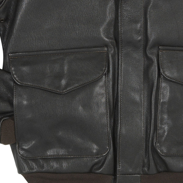 U.S.A.F. 21st. Century A-2 Jacket (Long) Z21V41L in Brown - Cockpit USA Men