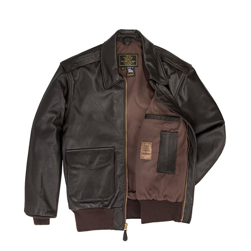 U.S.A.F. 21st. Century A-2 Jacket Z21V41 in Brown - Cockpit USA Men