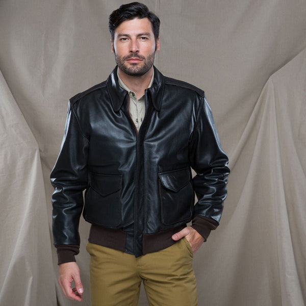 U.S.A.F. 21st. Century A-2 Jacket Z21V41 in Brown - Cockpit USA Men