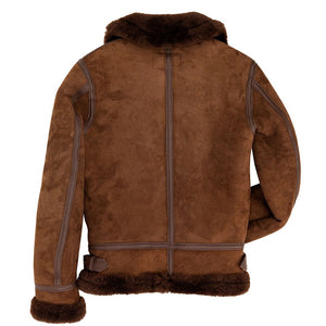 Women's B-3 Suede Bomber Jacket in Brown W72N200 - Cockpit USA Women