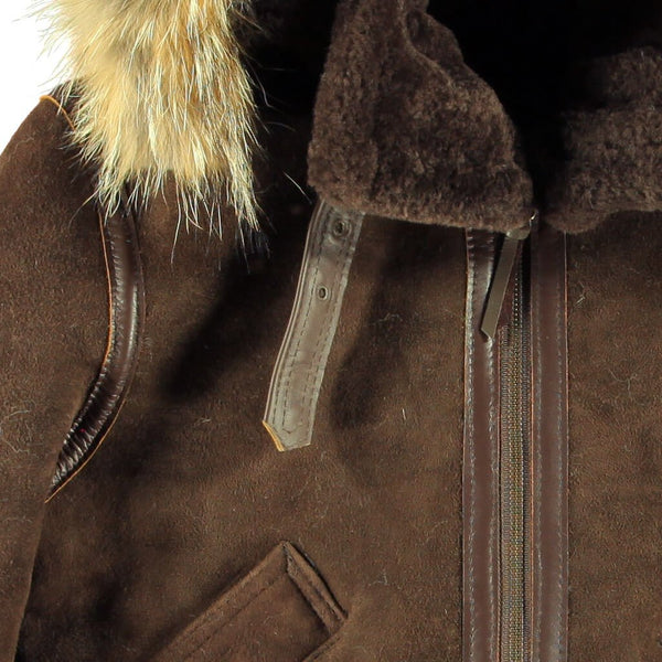 Women's Hooded B-3 Bomber Jacket in Brown W72N300 - Cockpit USA Women