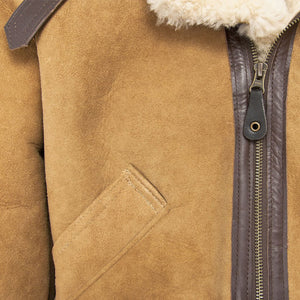 Women's Hooded B-3 Bomber Jacket in Tan W72N300 - Cockpit USA Women
