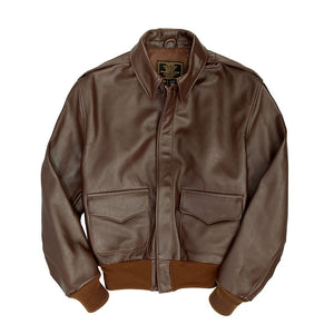WWII Government Issue A-2 Jacket (Long) Z2107HL in Brown - Cockpit USA Men