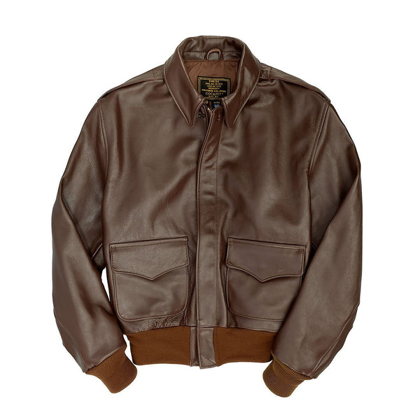 WWII Government Issue A-2 Jacket (Long) Z2107HL in Brown - Cockpit USA Men