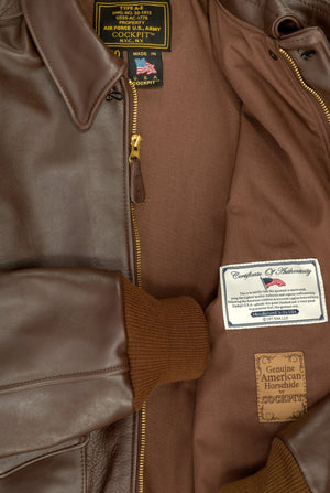 WWII Government Issue A-2 Jacket (Long) Z2107HL in Brown - Cockpit USA Men